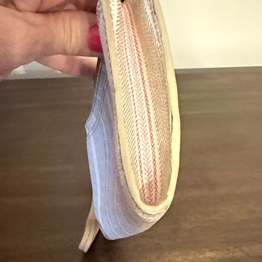 Coach Beige and Pink Striped Wristlet - Picture 7 of 8
